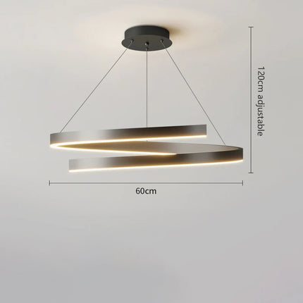 Lustre suspension moderne anneau en fer doré avec LED intégrée — LZ4P9XQ