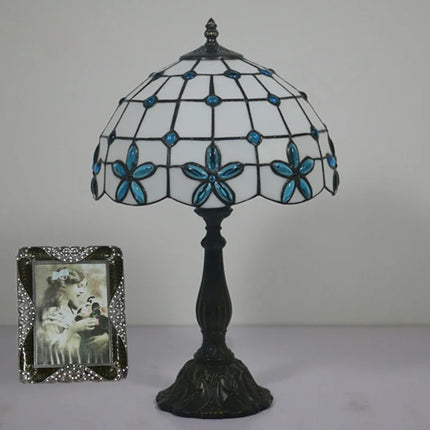 Lampe de chevet décorative en verre teinté style méditerranéen — LZ4X9M