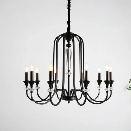 Lustre rétro en cristal avec LED pour salon élégant — LZ4X9Q7T