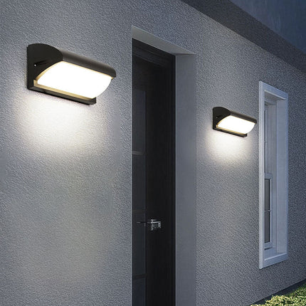 Applique murale LED extérieure en métal noir Hallen — LZ4X9QJ