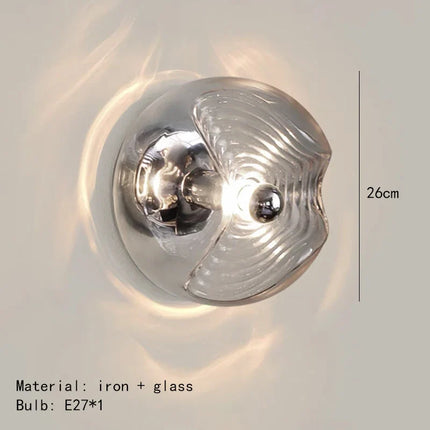 Applique murale en verre avec finition métal chromé pour intérieur élégant — LZ4X9T2