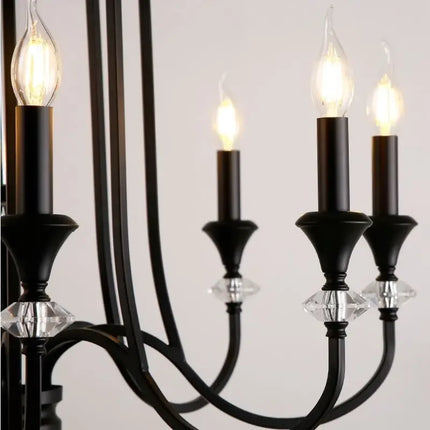Lustre rétro en cristal avec LED pour salon élégant — LZ4X9Q7T