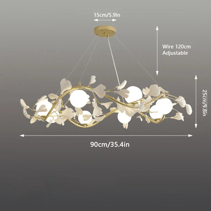 Lustre suspension lumineux design ginkgo pour intérieur — LZ7D9Q2