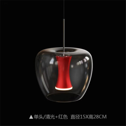 Suspension LED en verre transparent au design moderne pour intérieur — LZ4X9J
