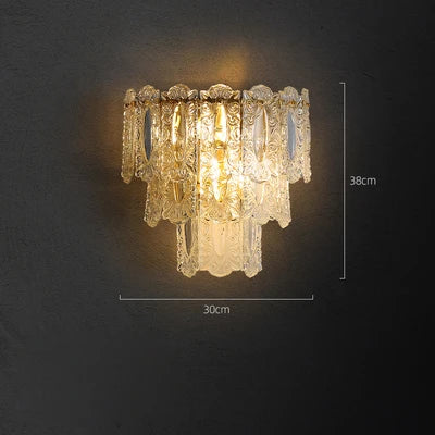 Applique murale LED dorée en cristal à intensité variable — LZ4X9Q2