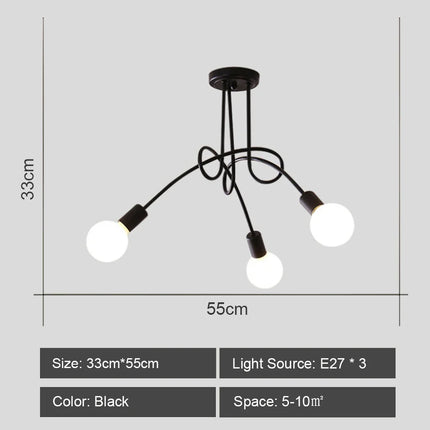 Lustre suspension style industriel moderne pour intérieur élégant — LZ4XJ7