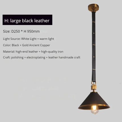 Lustre suspension moderne en cuir et verre cristal — LZ4X9P2Q