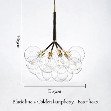 Lustre en verre à bulles pour décoration intérieure — LZ4X9P2