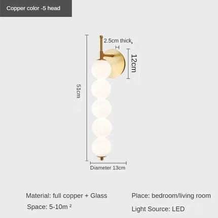 Applique murale en cuivre au design moderne pour décoration intérieure — LZ4X9T2