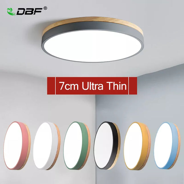 Plafonnier LED rond 7 couleurs avec 3 lumières réglables pour salon et balcon — LZ4M9X2