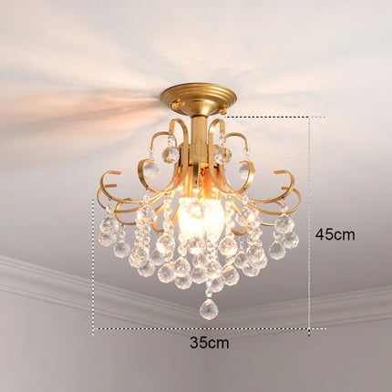 Lustre moderne en cristal doré pour intérieur lumineux — LZ4X9T2