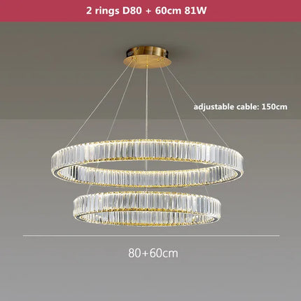 Lustre rond en cristal LED à intensité variable — LZ4X9P2Q