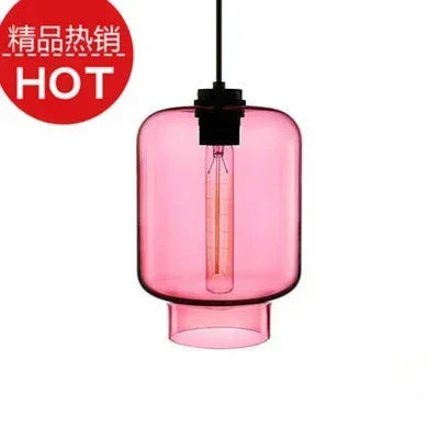 Lustre suspendu en verre transparent au design moderne et élégant — LZ4X9J