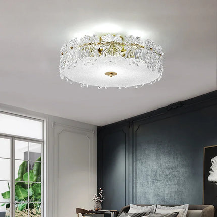 Plafonnier LED en verre cristal au design minimaliste pour intérieur élégant — LZ4X9Q2M