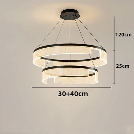 Lustre circulaire LED en aluminium et acrylique pour intérieur — LZ4X9P2