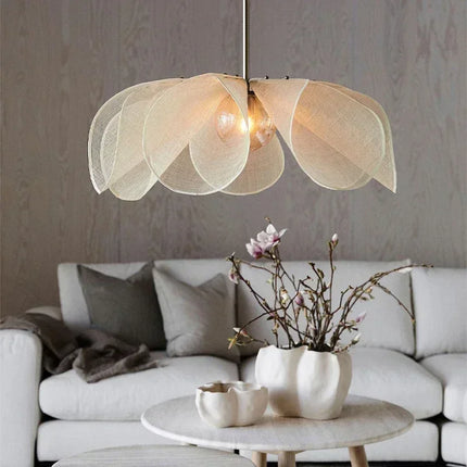 Suspension en tissu Wabi Sabi forme fleur pour salon et salle à manger — LZ4X9T