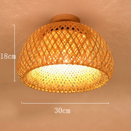30 rotin osier plafonnier suspension abat-jour maison chambre décor Lustre bambou bois Art suspendu Lustre Luminaire