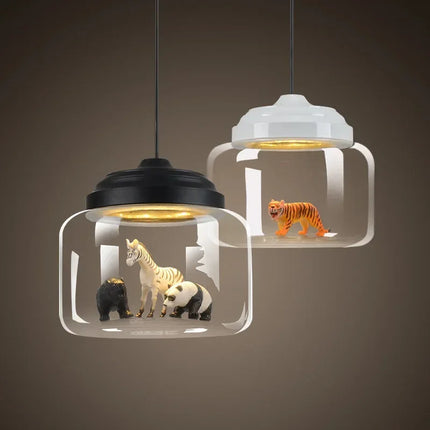 Suspension en verre à motifs animaux style dessin animé pour intérieur — LZ4X9B