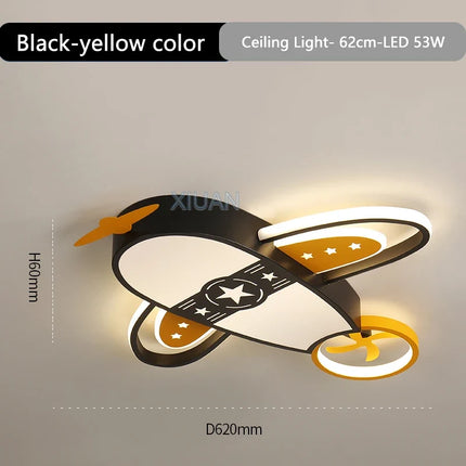 Lustre avion moderne pour enfants avec éclairage télécommandé — LZ4X9P2