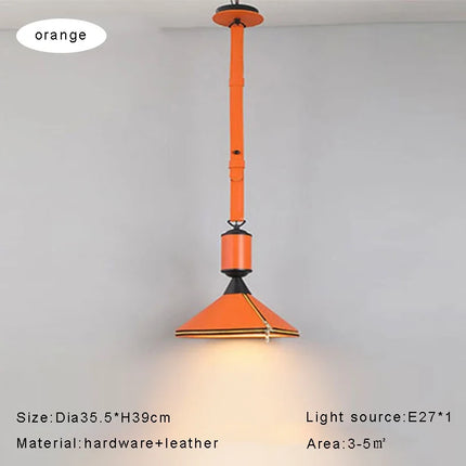 suspension minimaliste moderne en cuir de luxe