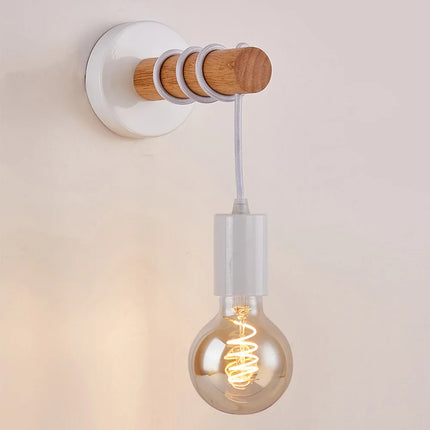 Applique murale en bois pour éclairage intérieur et extérieur moderne — LZ4XJ9