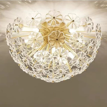 Plafonnier en verre cristal au design nordique pour intérieur moderne — LZ4X9P2Q