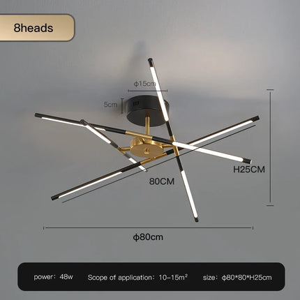 Lustre LED en forme de bâton pour décoration intérieure — LZ4X9P
