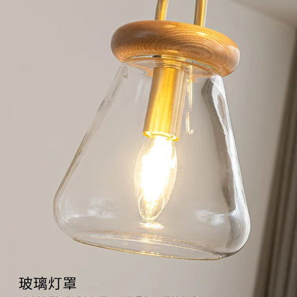 Suspension abat-jour en verre transparent style Art déco pour intérieur — LZ4X9M