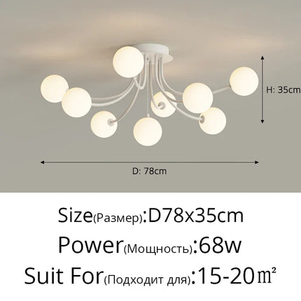 Plafonnier LED moderne au design romantique pour intérieur — LZ4X9Q2