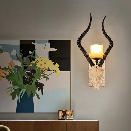 Applique murale style industriel en corne de mouton — LZ4X9P2