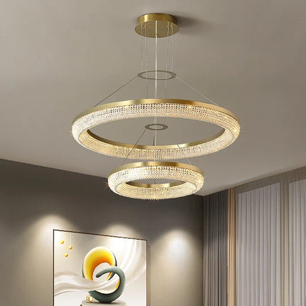 Lustre rond en cristal style nordique pour intérieur — LZ4Q7N2