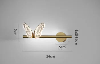 Applique murale papillon en acrylique style nordique art déco — LZ4X9J