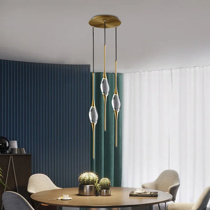 Lustre suspendu en cristal pour plafond chambre et salon — LZ4X9P2