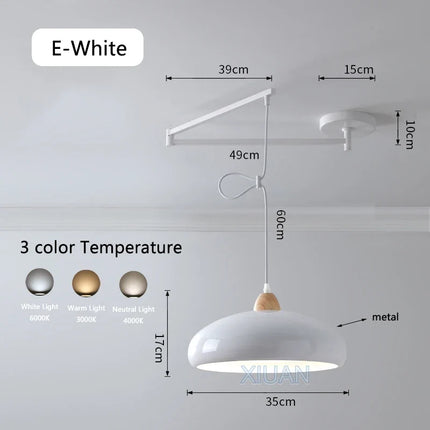 Suspension LED moderne à bras oscillant mobile — LZ4X7Q9