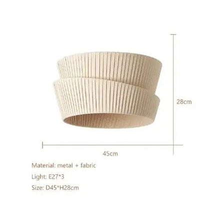 Lustre suspension minimaliste en tissu fait main style wabi sabi — LZ3F9XQ