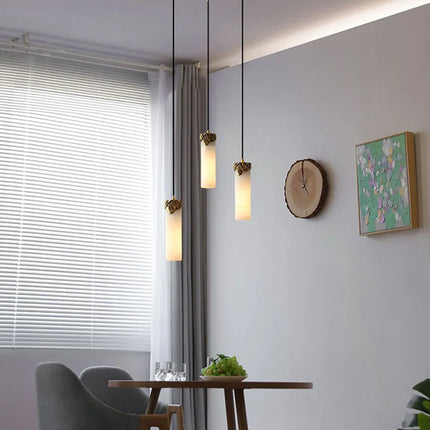 Suspension en marbre naturel et cuivre laiton — LZ4QJ7M9