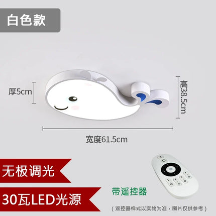Plafonnier LED créatif en forme de baleine pour chambre d’enfant moderne — LZ4X9P2
