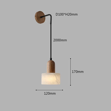 Applique murale en marbre style nordique pour décoration intérieure — LZ4X9J