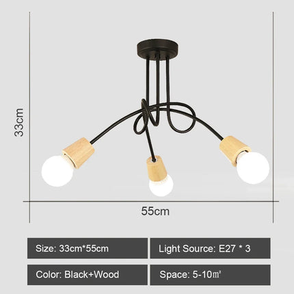 Lustre suspension style industriel moderne pour intérieur élégant — LZ4XJ7
