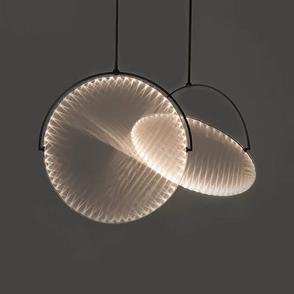 Suspension ronde en tissu pour intérieur chaleureux et contemporain — LZ4N7Q2J