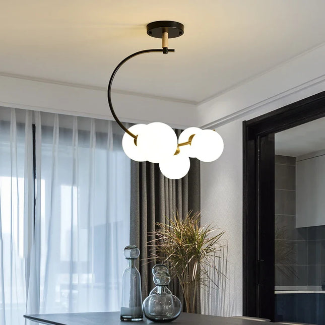 Plafonnier nordique en verre avec abat-jour multicolore pour intérieur — LZ4X9T2