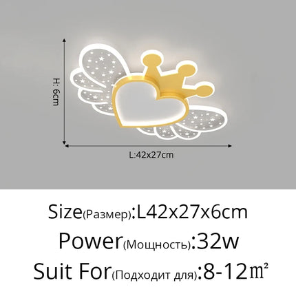 Lustre LED ultra lumineux style nordique avec décoration cœur — LZ4X9P2