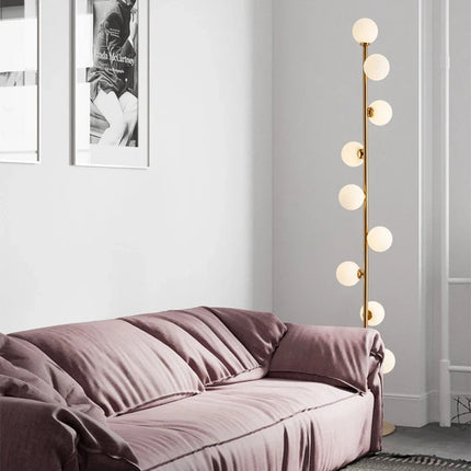 Lampadaire boule en verre style nordique pour intérieur — LZ4X9T2