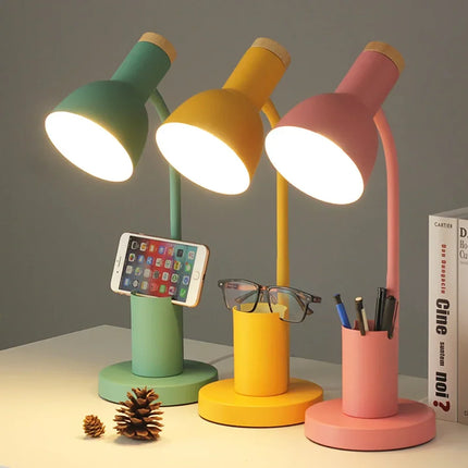 Lampe de bureau LED nordique avec porte-stylo décoratif — LZ4X9P