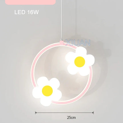 Lustre suspension fleur pour chambre bébé fille — LZ4N8Q7P