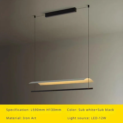 Lustre suspension moderne nordique design long et épuré — LZ4F7XQ