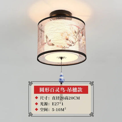lustre chinois créatif lotus éclairage suspendu peinture décorative