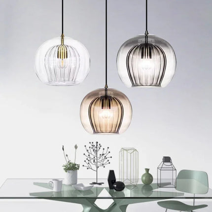 suspension en verre nordique à led pour décoration intérieure