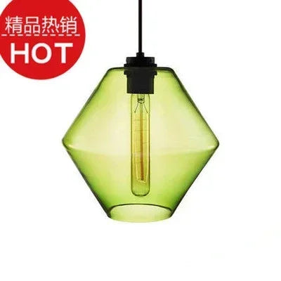 Lustre suspendu en verre transparent au design moderne et élégant — LZ4X9J