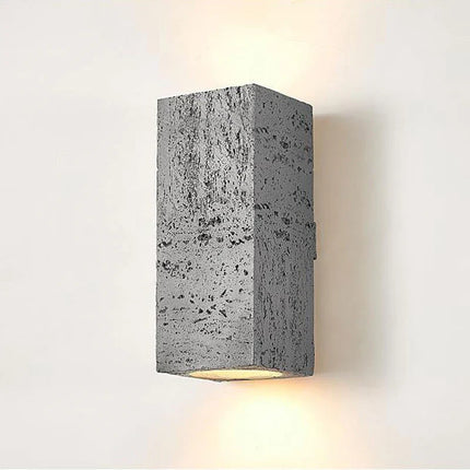 Applique murale LED carrée style wabi-sabi en ciment pour intérieur — LZ4X9T2